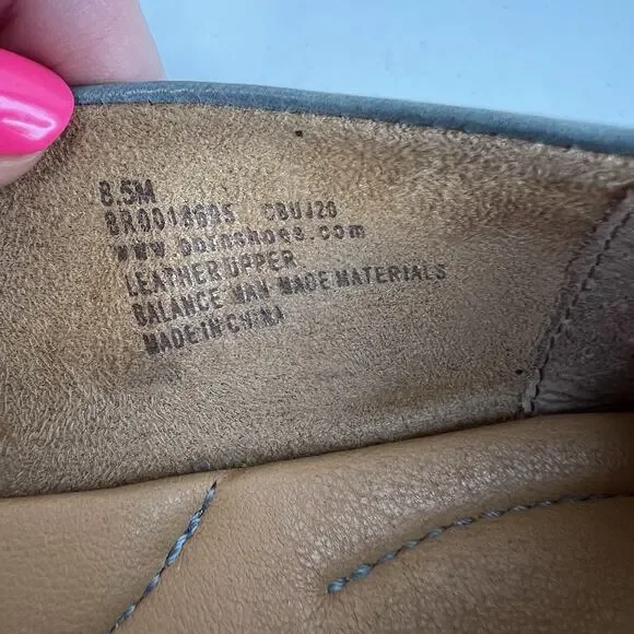 Born Beca Size 8.5 Ballet Flats Gray Leather Comfort Slip On Casual Shoes Dress - Picture 9 of 13